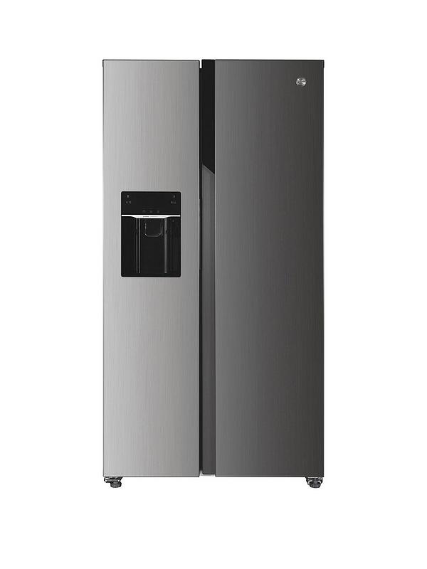 Hoover HOSR-5918EIXK-1 American style fridge freezer with plumbed water & ice dispenser - Inox